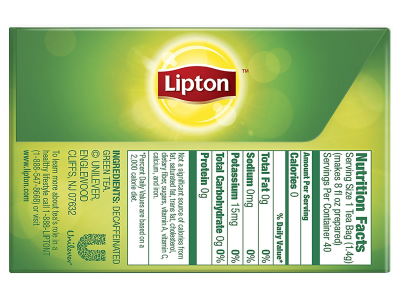 Lipton Hard Tea Nutrition Facts