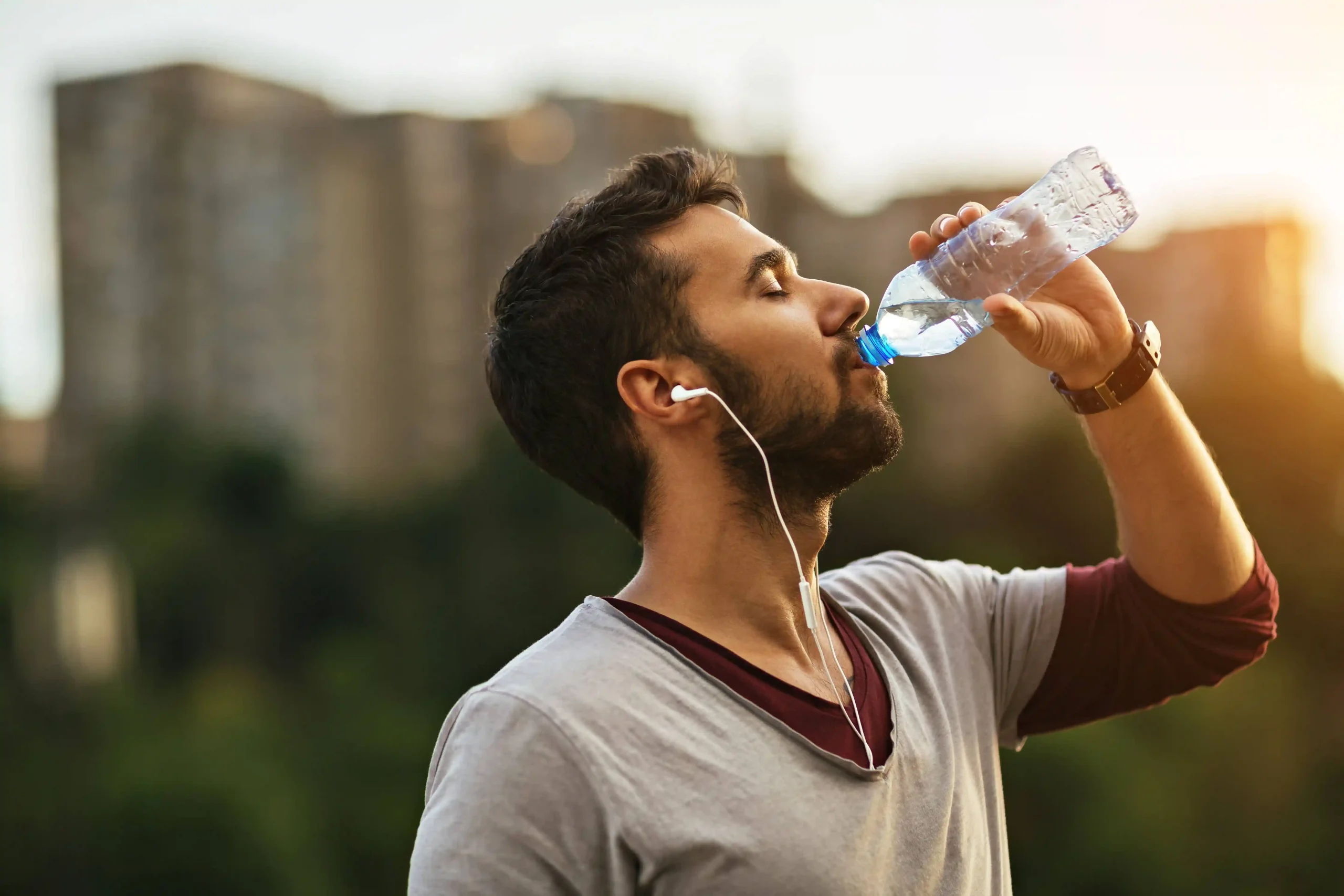 Man drinking Water